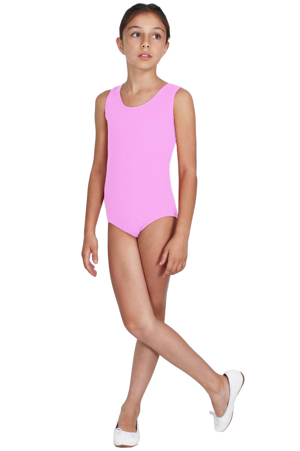 BODY DANZA LYCRA SMANICATO ROSA BAMBINA